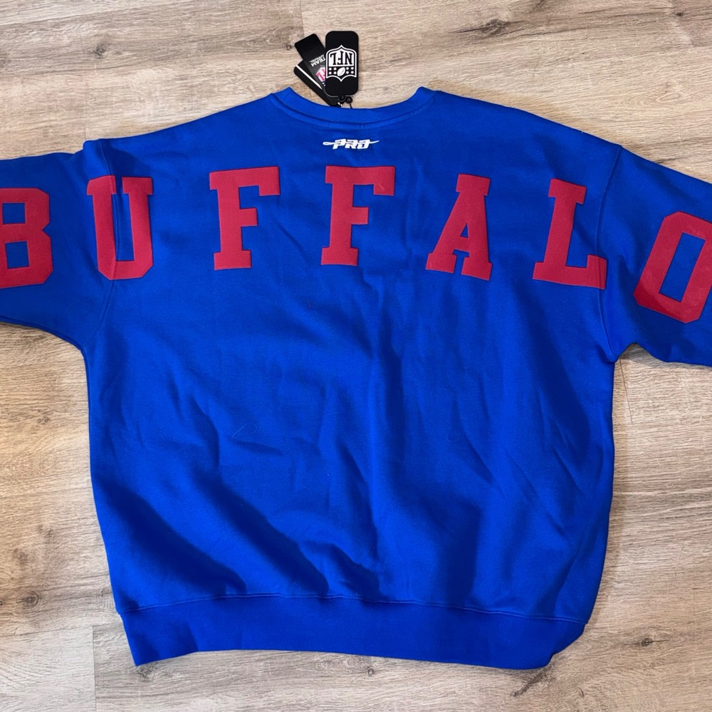 Pro Standard Buffalo Bills Sweatshirt Men 2XL Blue NFL Buffalo Back Wordmark NEW